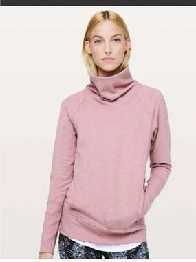 Lulu Women's Pink Funnel Neck Sweater